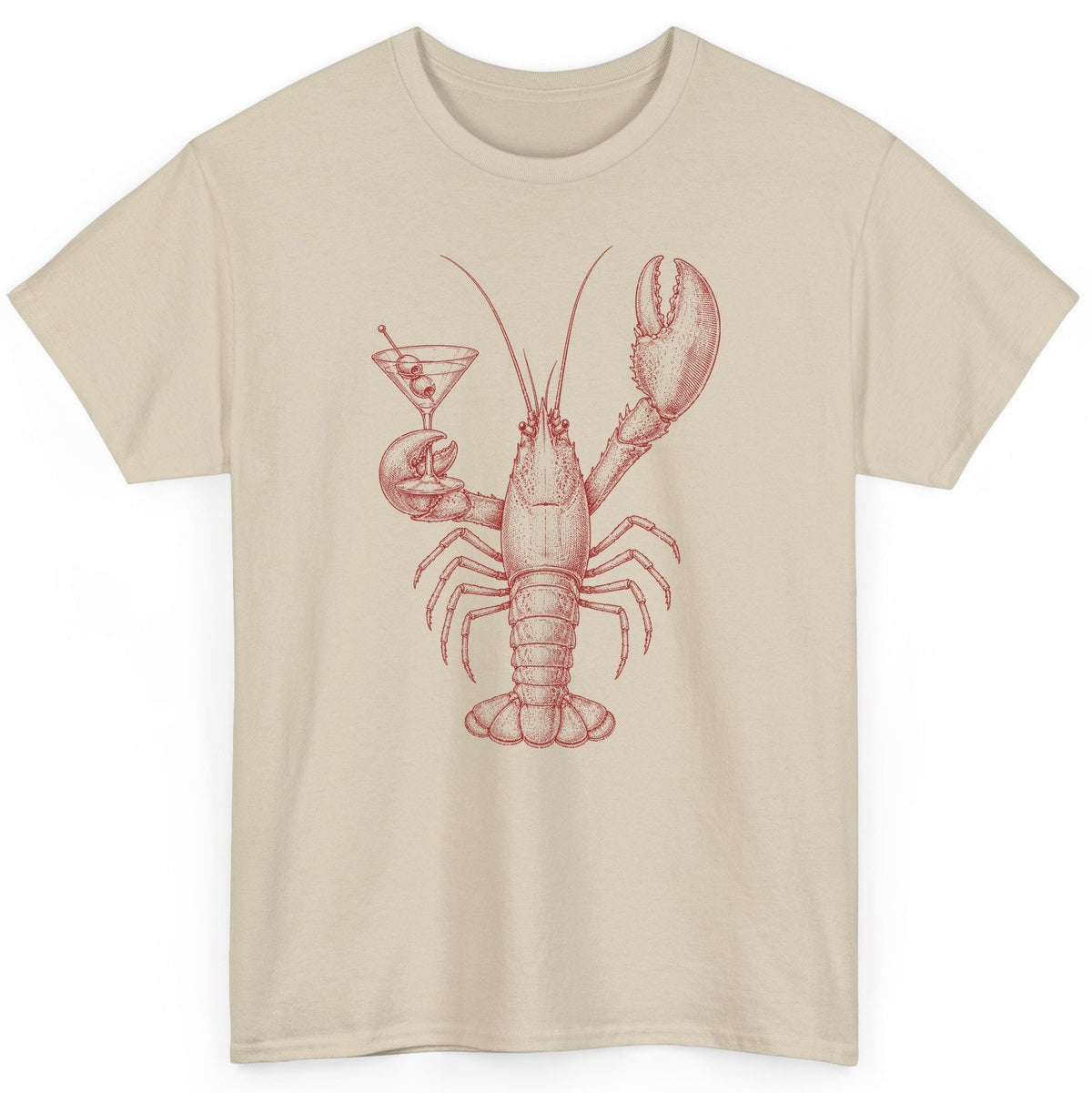 Vintage Lobster Martini lobster T-Shirt Sand product mockup