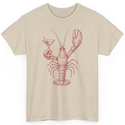 Vintage Lobster Martini lobster T-Shirt Sand product mockup