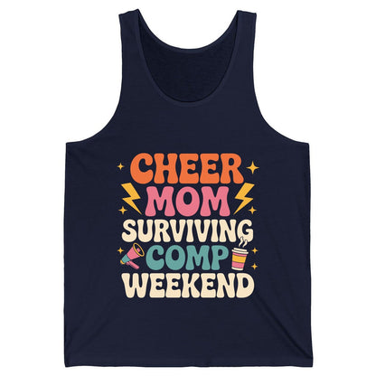 Cheer Mom Surviving Comp Weekend cheer mom Tank Top Navy product mockup