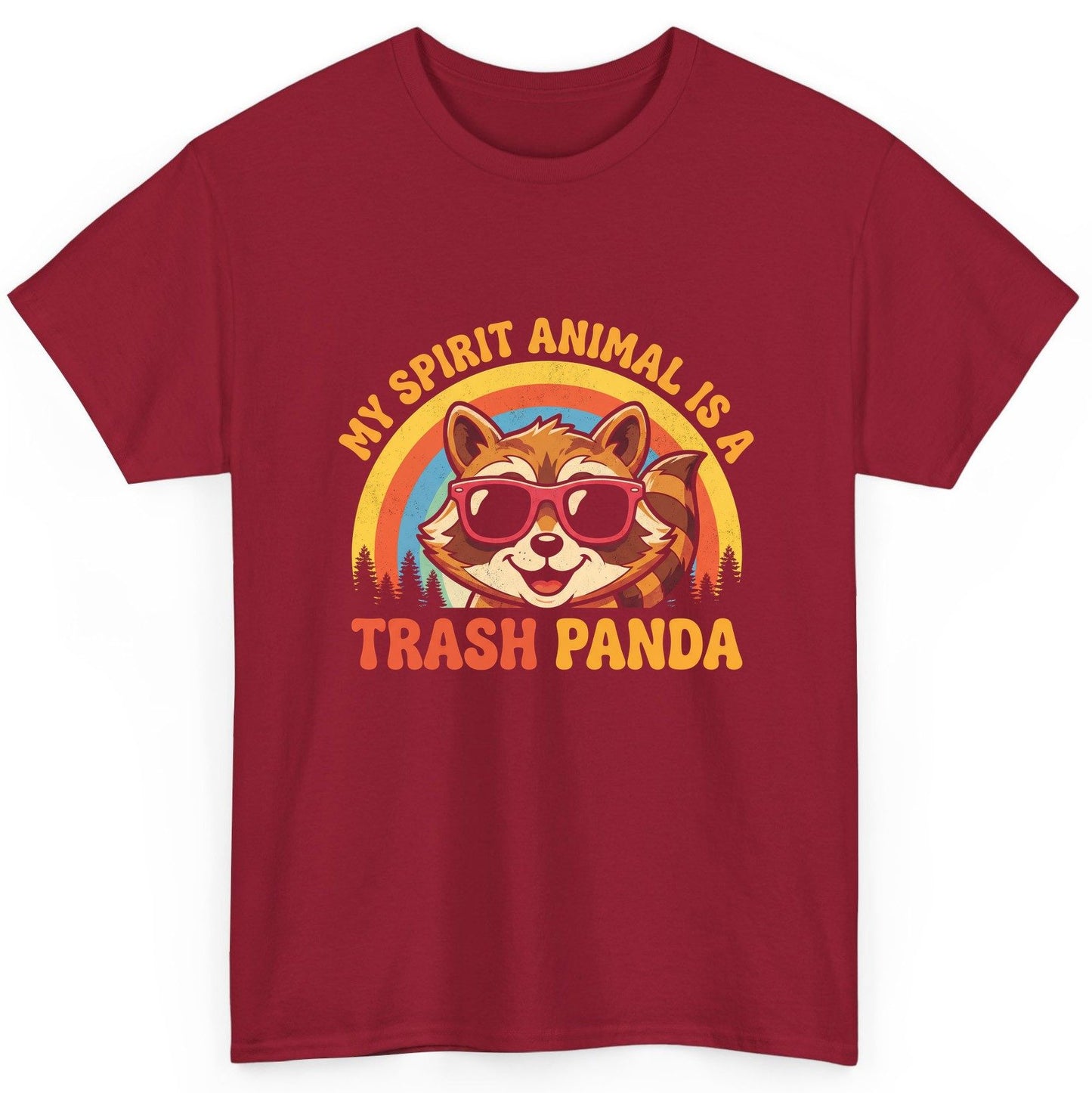 My Spirit Animal Is a Trash Panda raccoon T-Shirt Cardinal Red product mockup