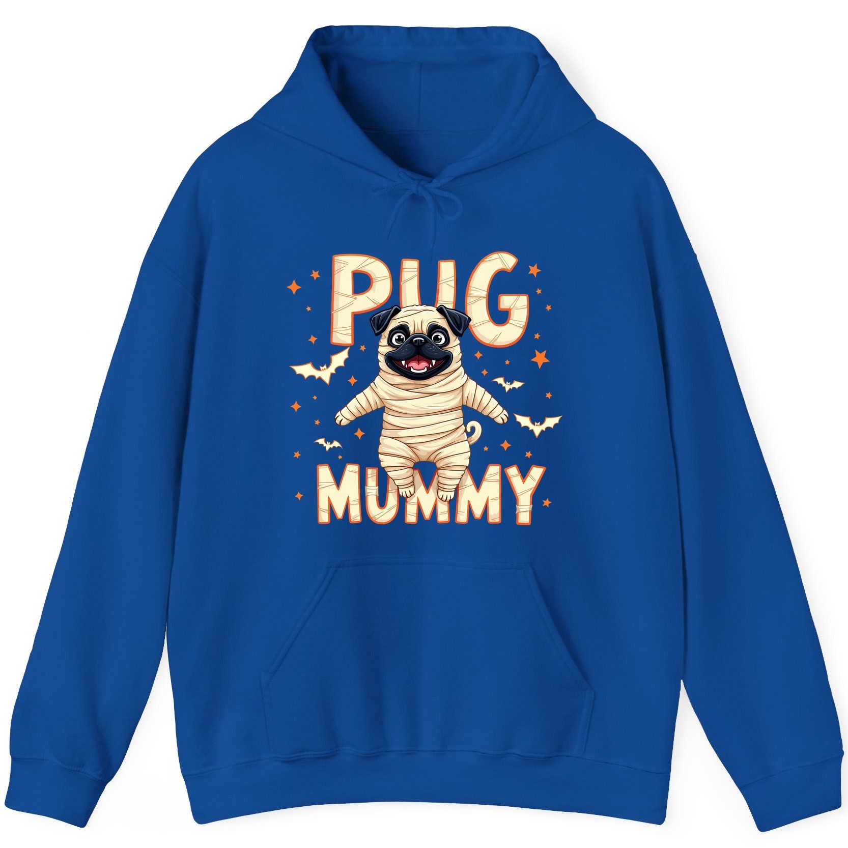 Pug Mummy pug Hoodie Royal product mockup