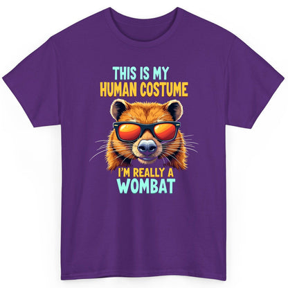 This Is My Human Costume I'm Really a Wombat wombat T-Shirt Purple product mockup