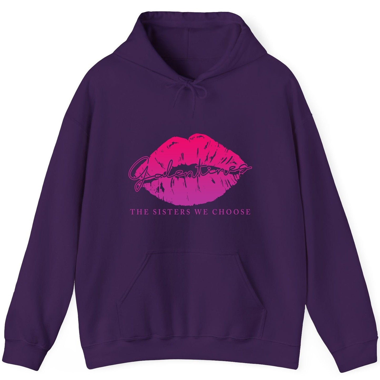 Galentines the Sisters We Choose galentine's day Hoodie Purple product mockup