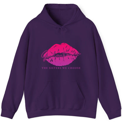 Galentines the Sisters We Choose galentine's day Hoodie Purple product mockup