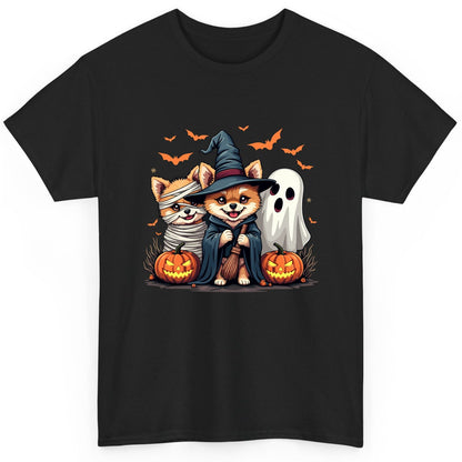 Cute Halloween Corgi Dogs Halloween corgis T-Shirt Black product mockup
