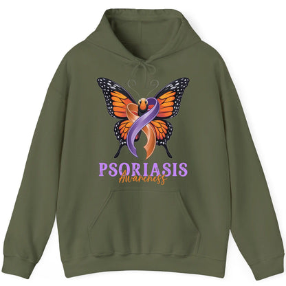 Psoriasis Awareness psoriasis awareness Hoodie Military Green product mockup