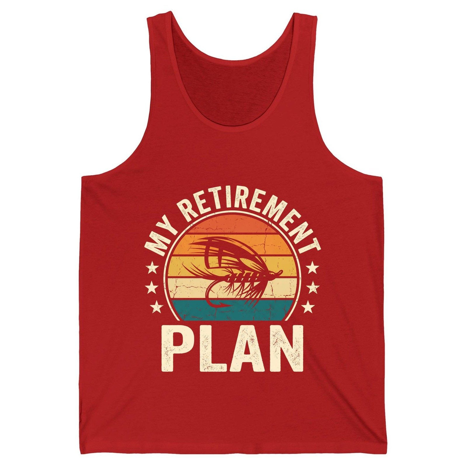 My Retirement Plan fly fishing Tank Top Red product mockup
