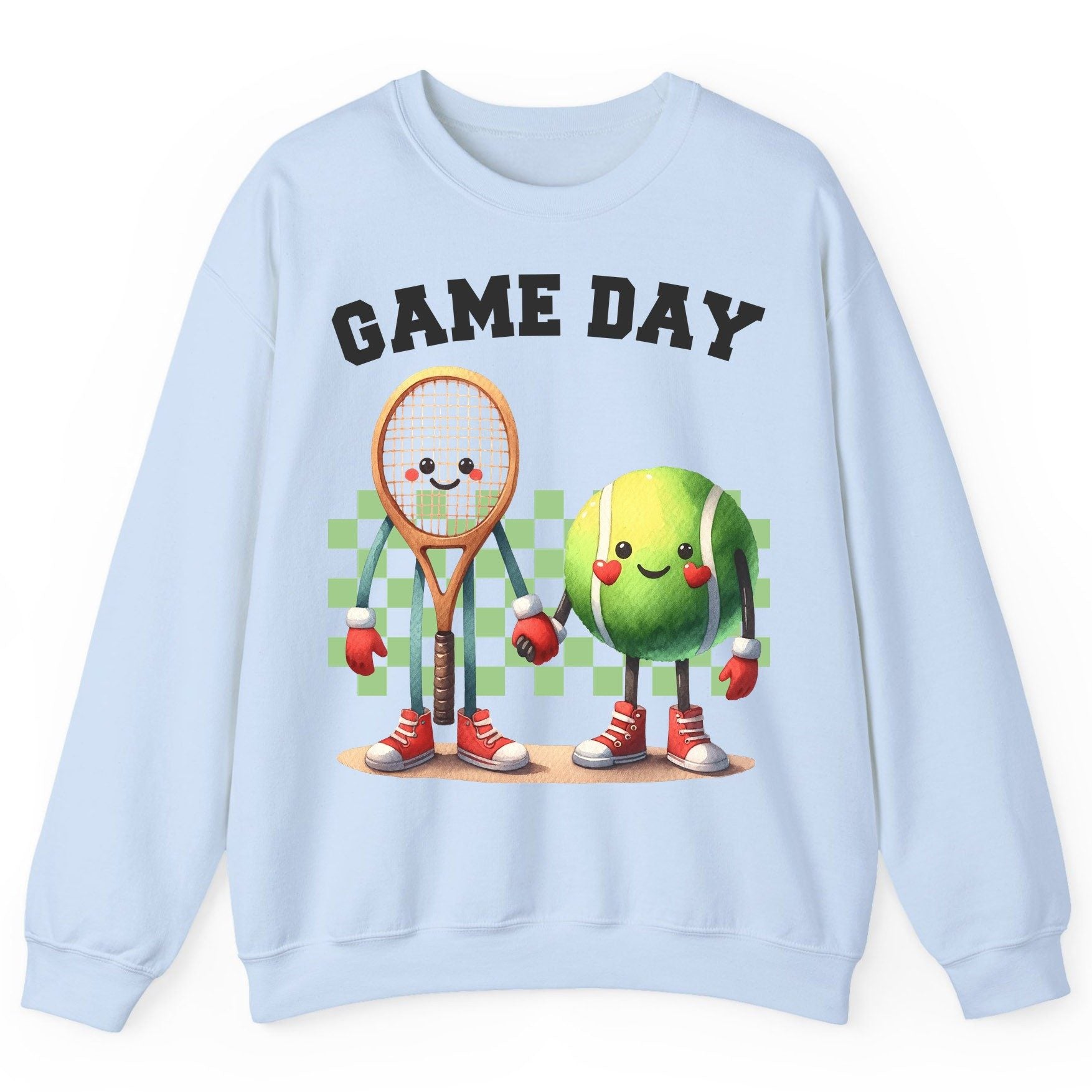 Game Day tennis Sweatshirt Light Blue product mockup