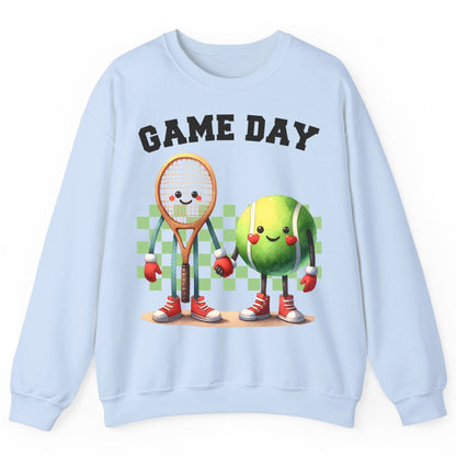 Game Day tennis Sweatshirt Light Blue product mockup