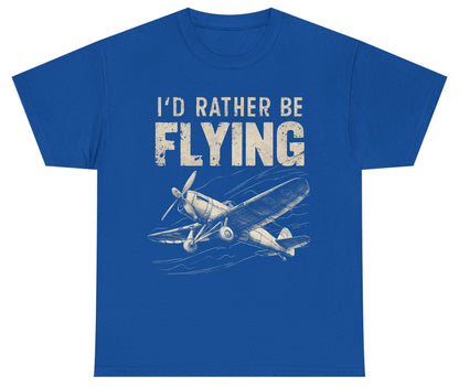 I'd Rather Be Flying vintage propeller plane Youth T-Shirt Royal product mockup