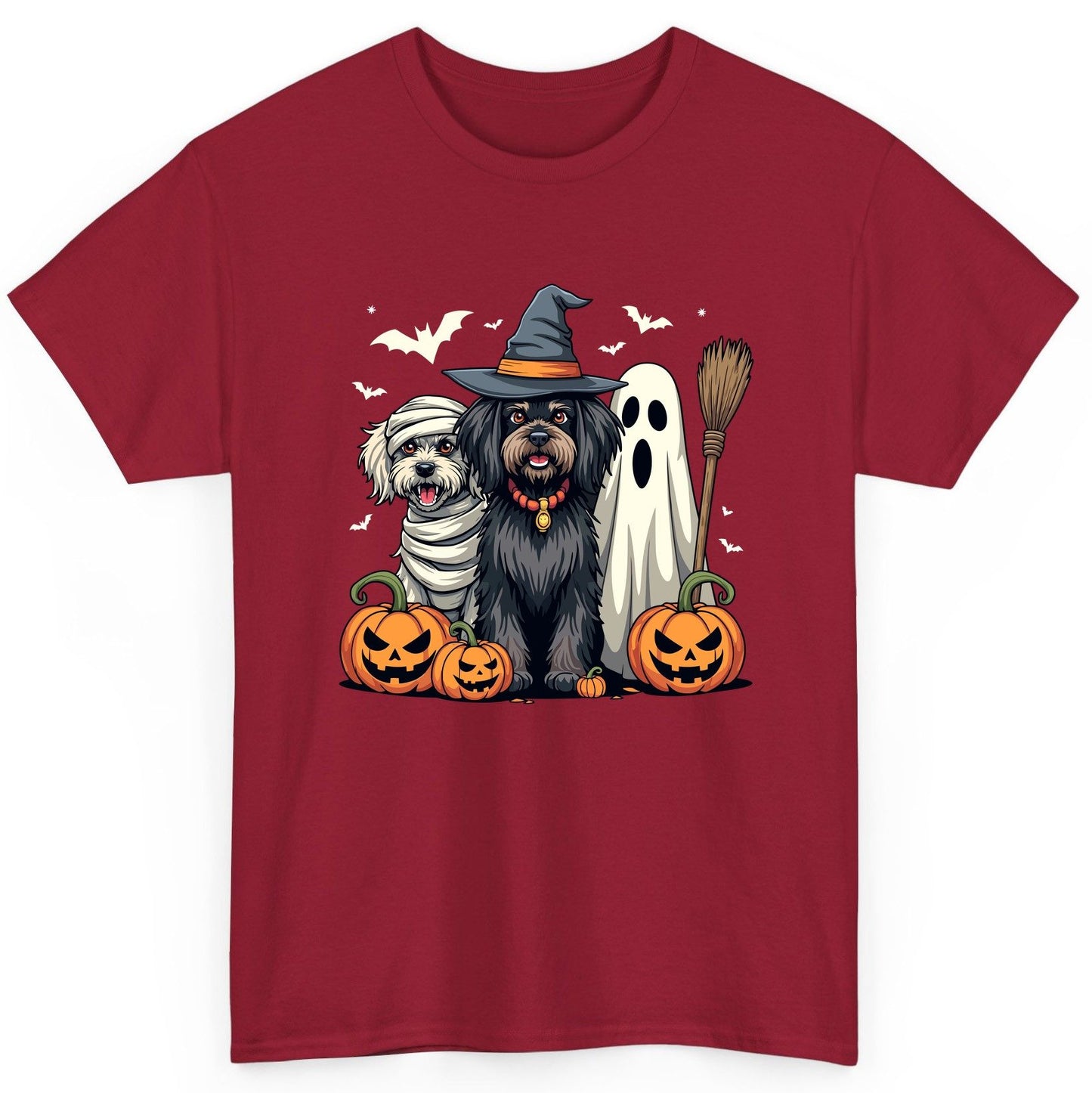 Halloween Dogs in Costumes Halloween dogs T-Shirt Cardinal Red product mockup