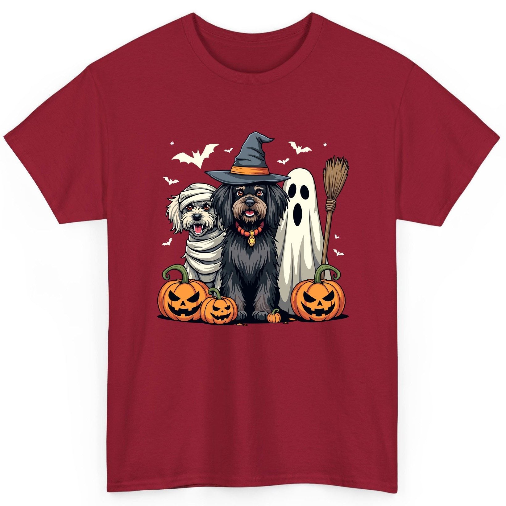 Halloween Dogs in Costumes Halloween dogs T-Shirt Cardinal Red product mockup