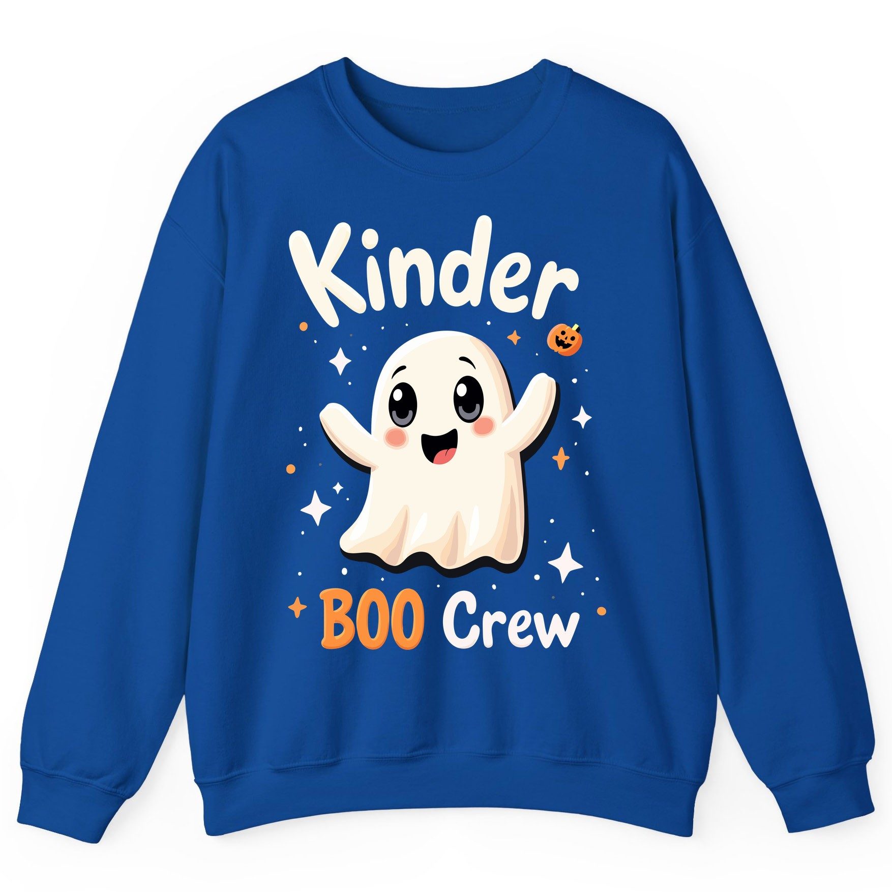 Kinder Boo Crew cute ghost Sweatshirt Royal product mockup