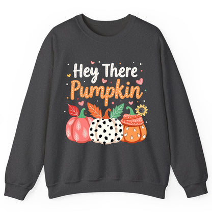 Hey There Pumpkin fall pumpkins Sweatshirt Dark Heather product mockup