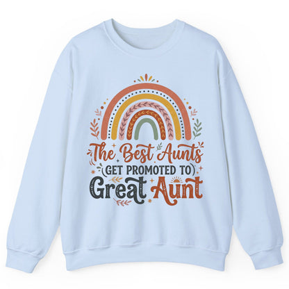 The Best Aunts GET Promoted TO Great Aunt Sweatshirt - product mockup - Light Blue