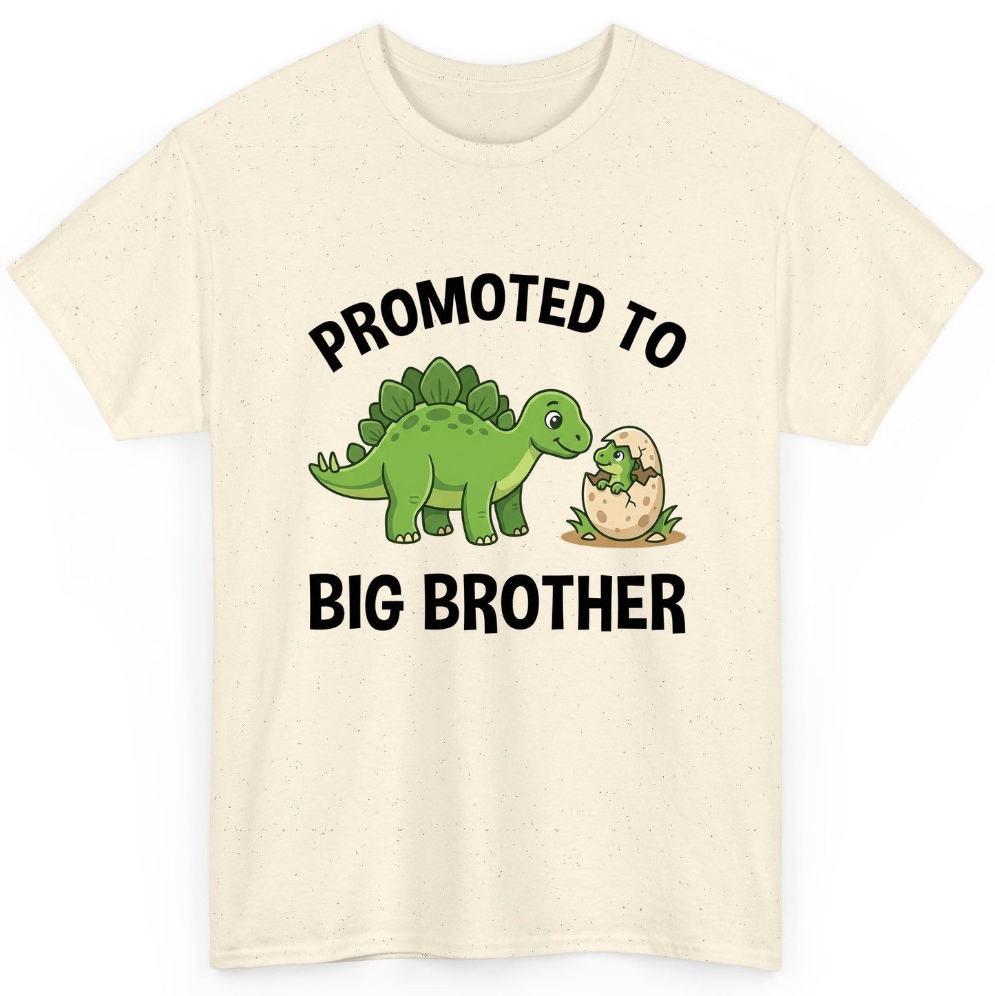 Promoted to Big Brother Dinosaur T-Shirt - product mockup - Natural