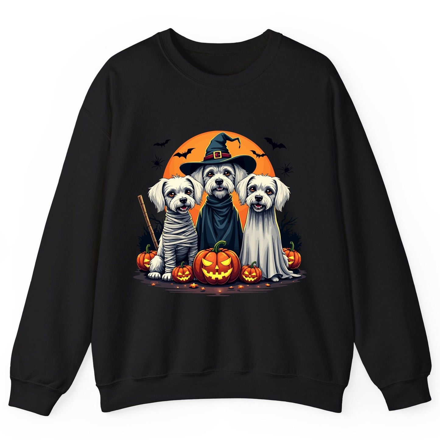Halloween Dogs Costumes Halloween dogs Sweatshirt Black product mockup