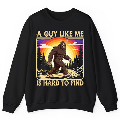 A Guy Like Me Is Hard to Find bigfoot Sweatshirt Black product mockup