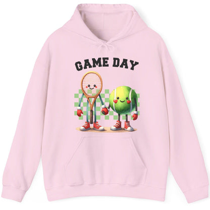Game Day tennis Hoodie Light Pink product mockup