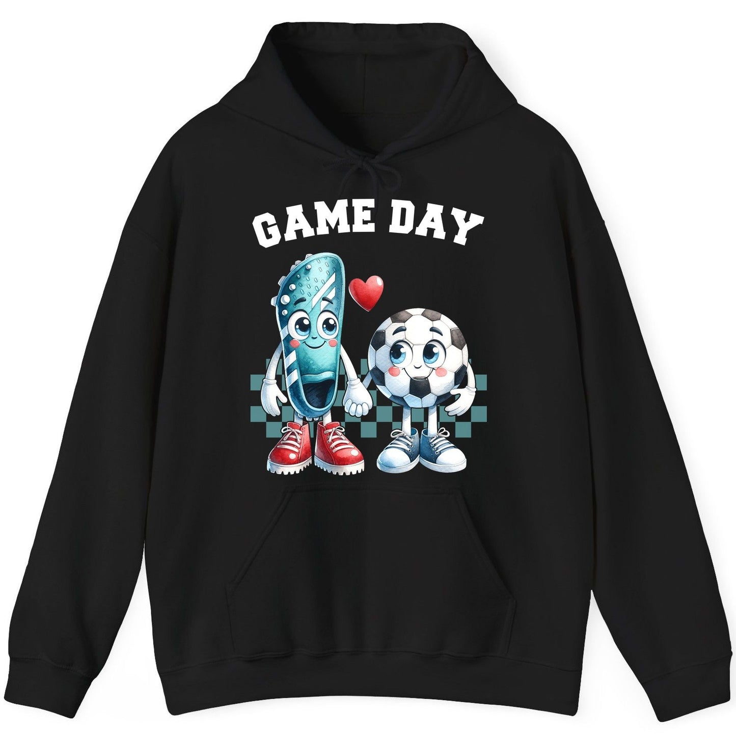 Game Day soccer Hoodie Black product mockup