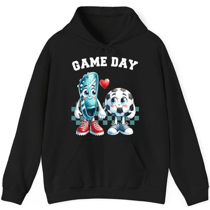 Game Day soccer Hoodie Black product mockup