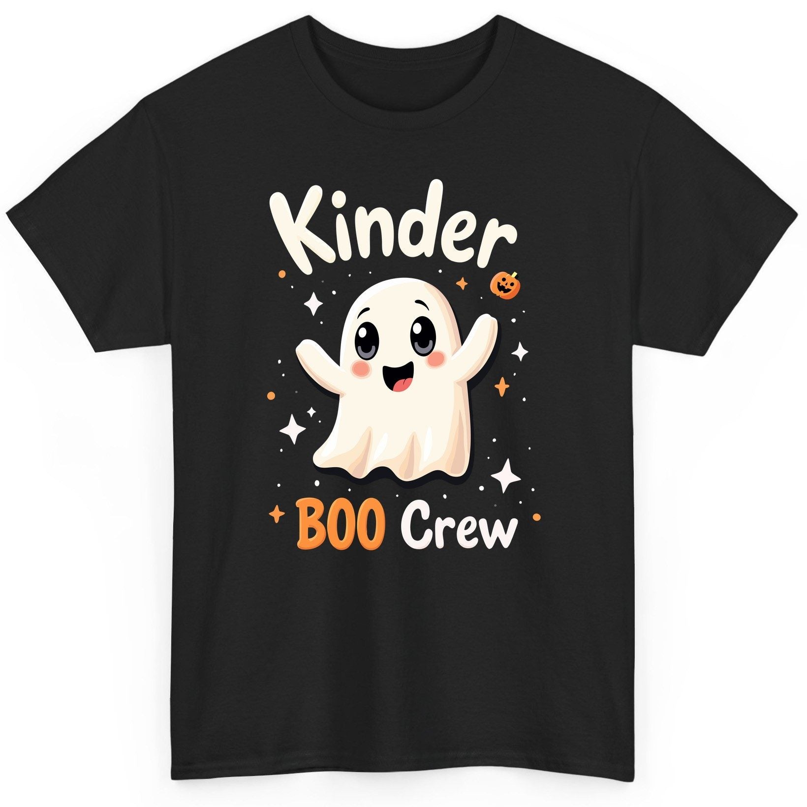 Kinder Boo Crew cute ghost T-Shirt Black product mockup