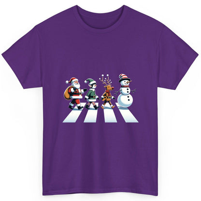 Christmas Abbey Road Parody Christmas abbey road parody T-Shirt Purple product mockup