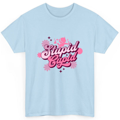 Stupid Cupid anti-Valentine's Day T-Shirt Light Blue product mockup