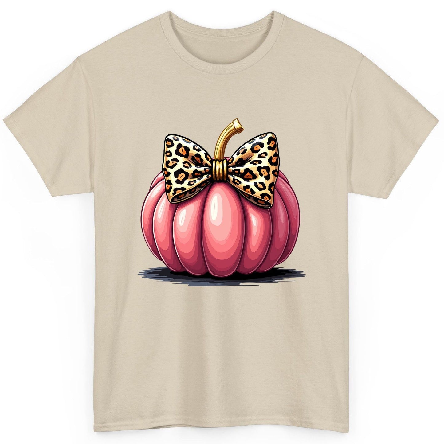 Pink Leopard Pumpkin pink pumpkin T-Shirt Sand product mockup
