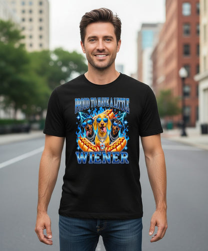 Proud to Have a Little Wiener dachshund dogs T-Shirt Black lifestyle mockup