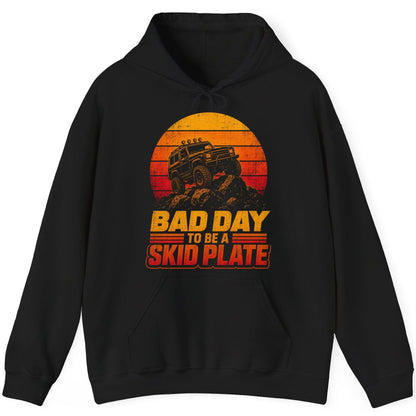 Bad Day to Be a Skid Plate Funny Off-Roading Hoodie - product mockup - Black