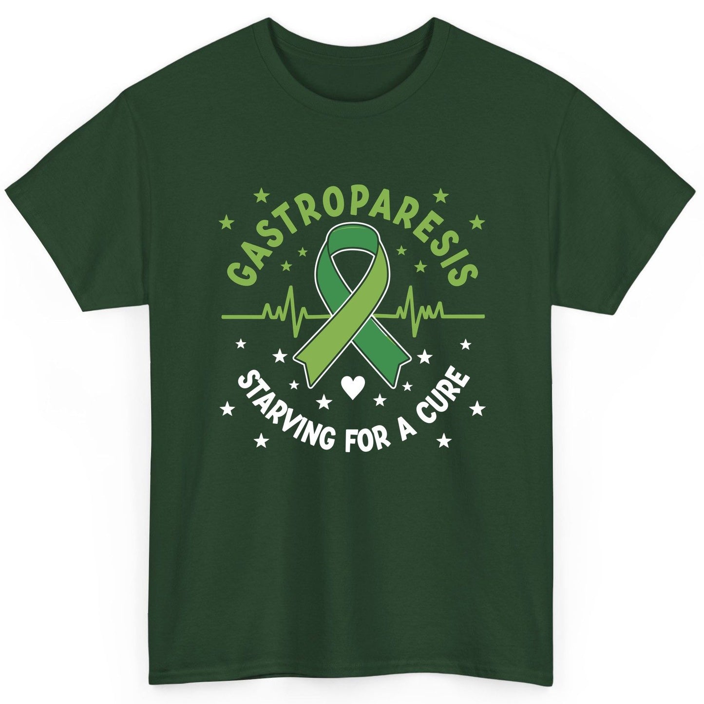Gastroparesis Starving for a Cure gastroparesis awareness T-Shirt Forest Green product mockup