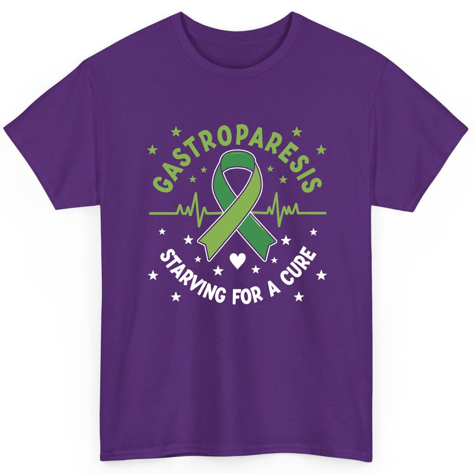 Gastroparesis Starving for a Cure gastroparesis awareness T-Shirt Purple product mockup