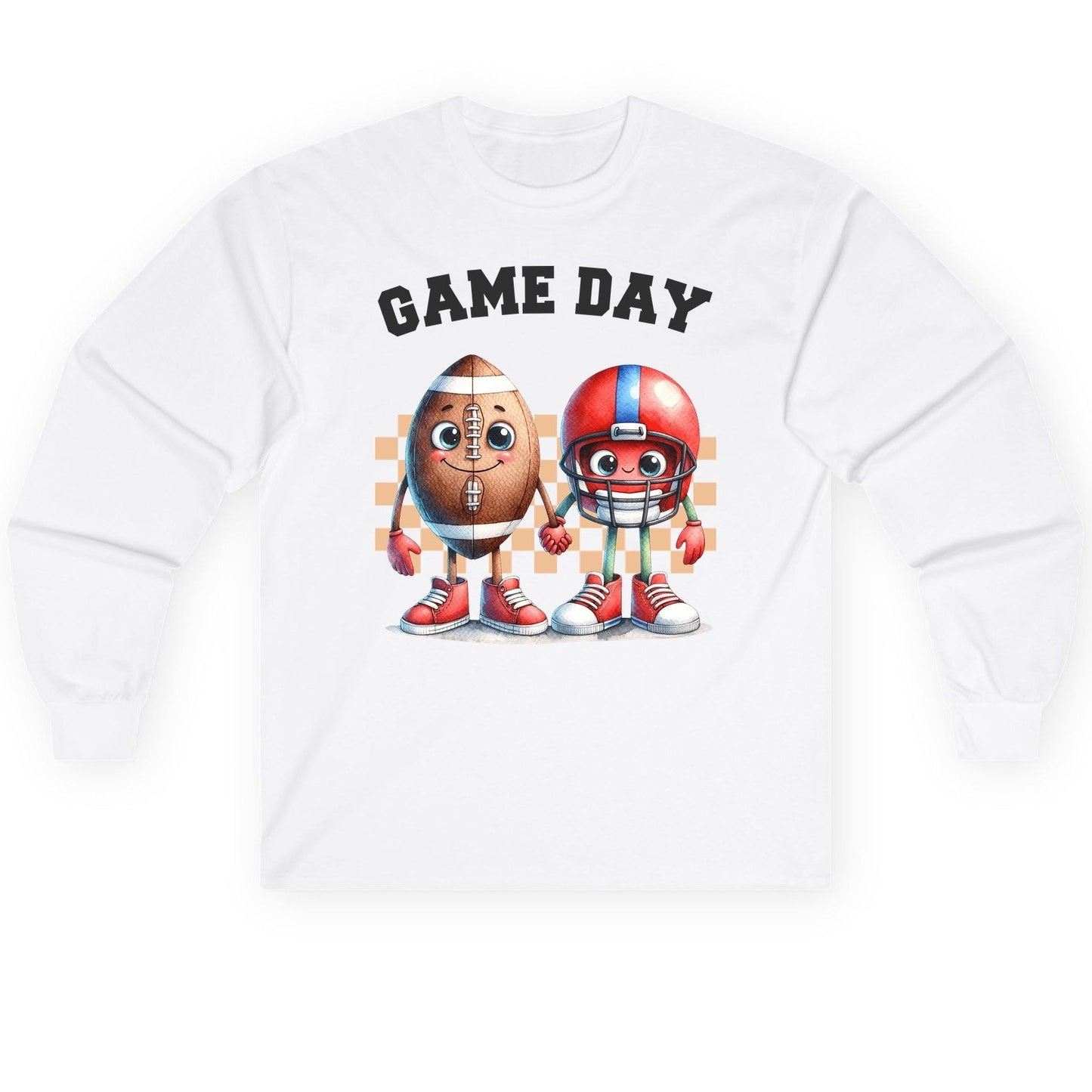 Game Day american football Long Sleeve Tee White product mockup