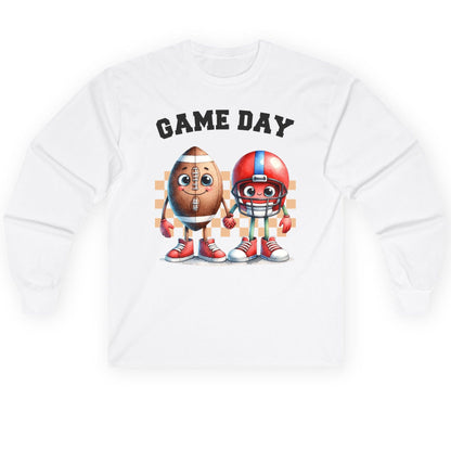 Game Day american football Long Sleeve Tee White product mockup