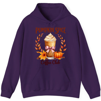 Pumpkin Spice Coffee Club pumpkin spice latte Hoodie Purple product mockup