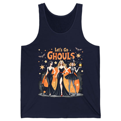 Let's Go Ghouls Halloween women Tank Top Navy product mockup