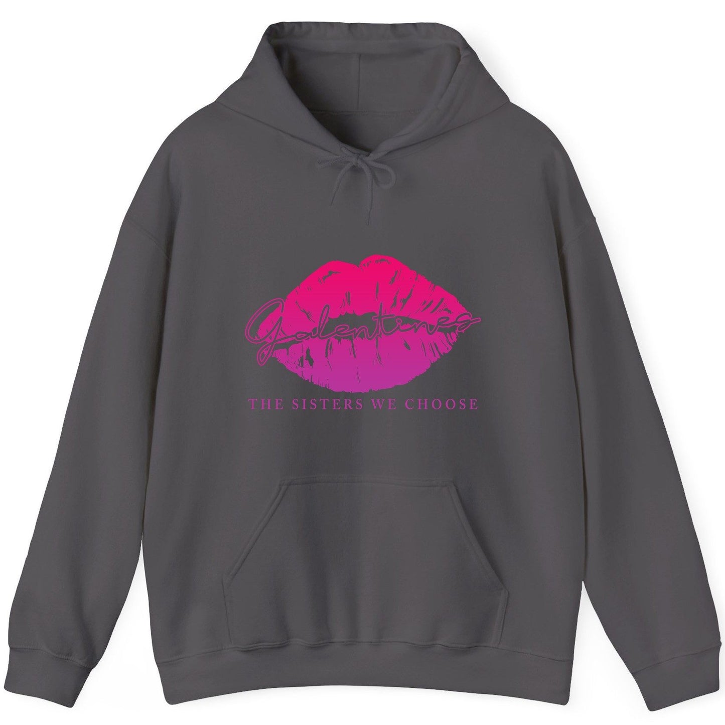 Galentines the Sisters We Choose galentine's day Hoodie Charcoal product mockup