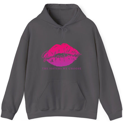 Galentines the Sisters We Choose galentine's day Hoodie Charcoal product mockup