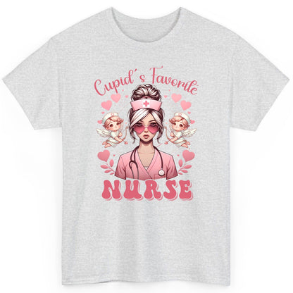 Cupid's Favorite Nurse nurse T-Shirt Ash product mockup