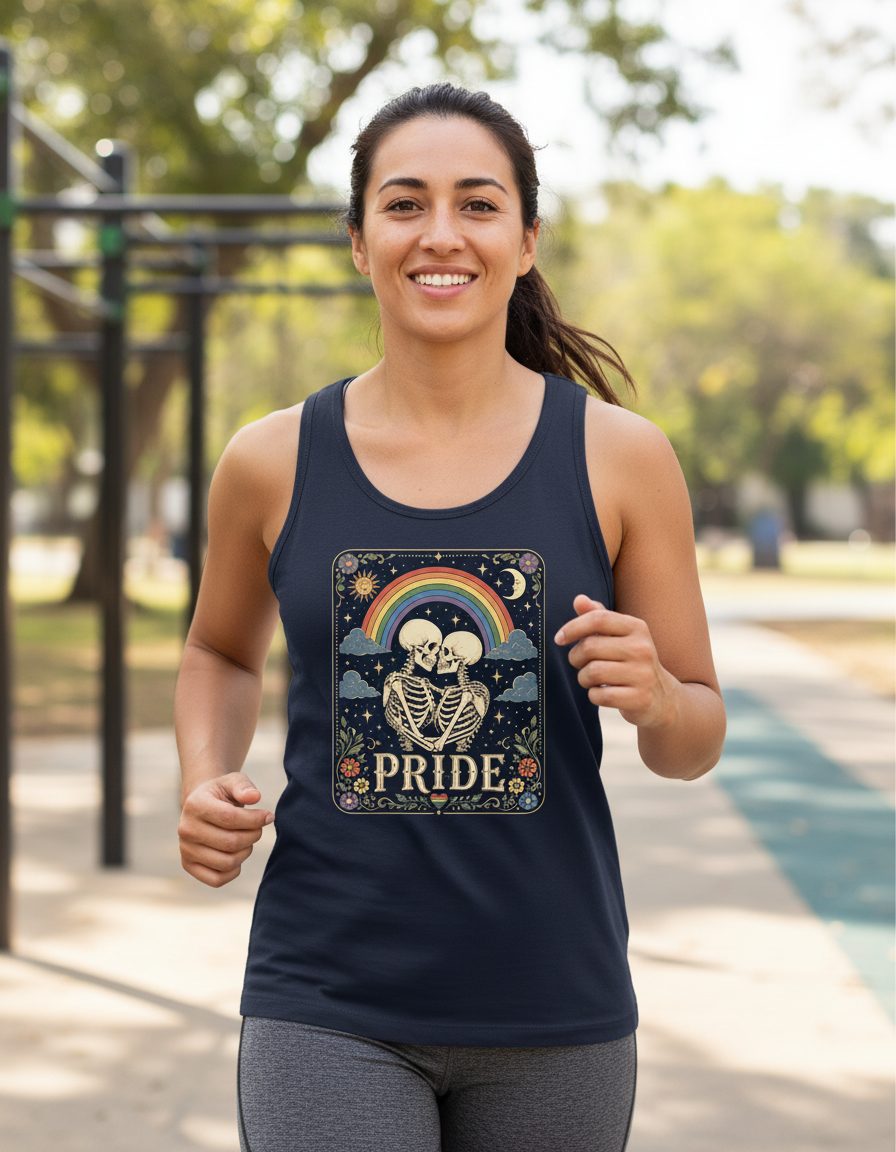 Pride Vintage Lgbtq Tank Top - product mockup - Navy