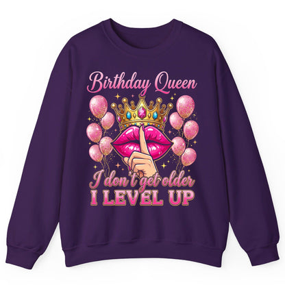 Birthday Queen I Don't Get Older I Level Up birthday queen Sweatshirt Purple product mockup