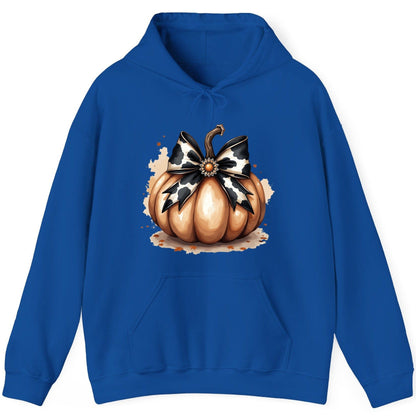Cow Print Bow Pumpkin pumpkin Hoodie Royal product mockup