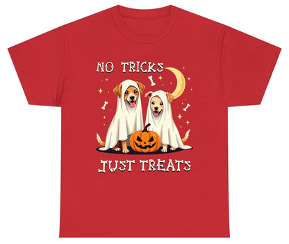 No Tricks Just Treats Halloween dogs Youth T-Shirt Red product mockup