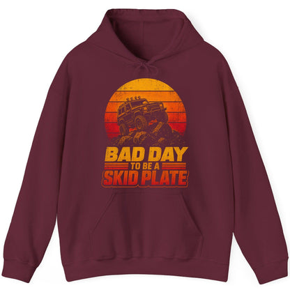 Bad Day to Be a Skid Plate Funny Off-Roading Hoodie - product mockup - Maroon