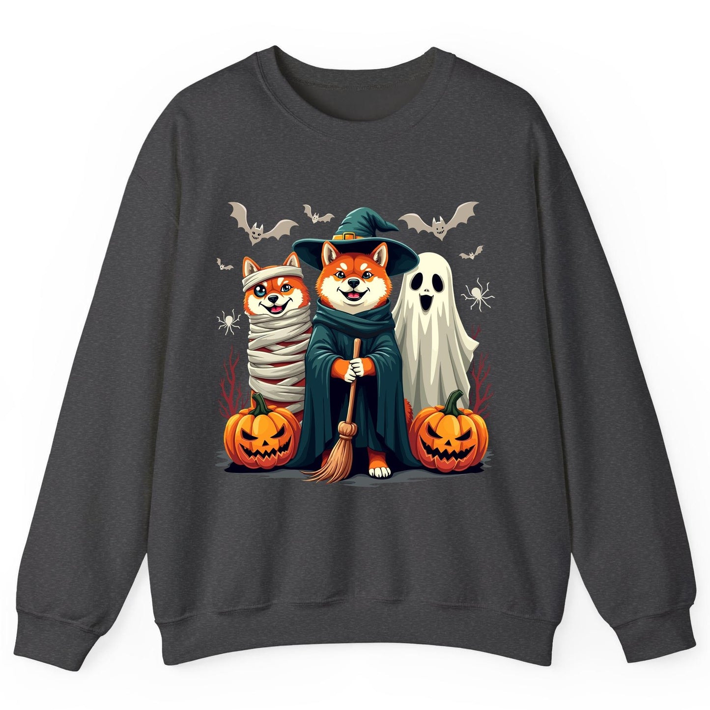 Shiba Inu Halloween Costumes shiba inu Sweatshirt Dark Heather product mockup
