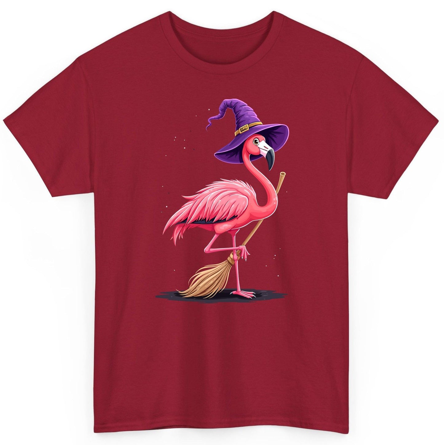 Witch Flamingo flamingo T-Shirt Cardinal Red product mockup