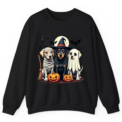 Halloween Dogs in Costumes dogs in Halloween costumes Sweatshirt Black product mockup