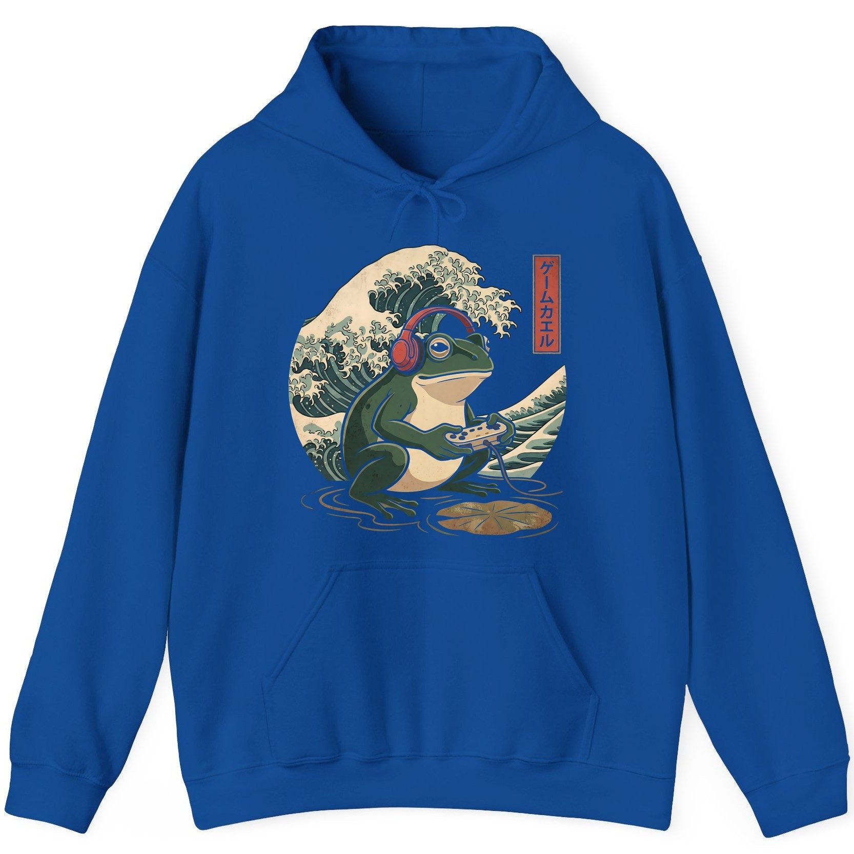 ゲームカエル gamer frog Hoodie Royal product mockup