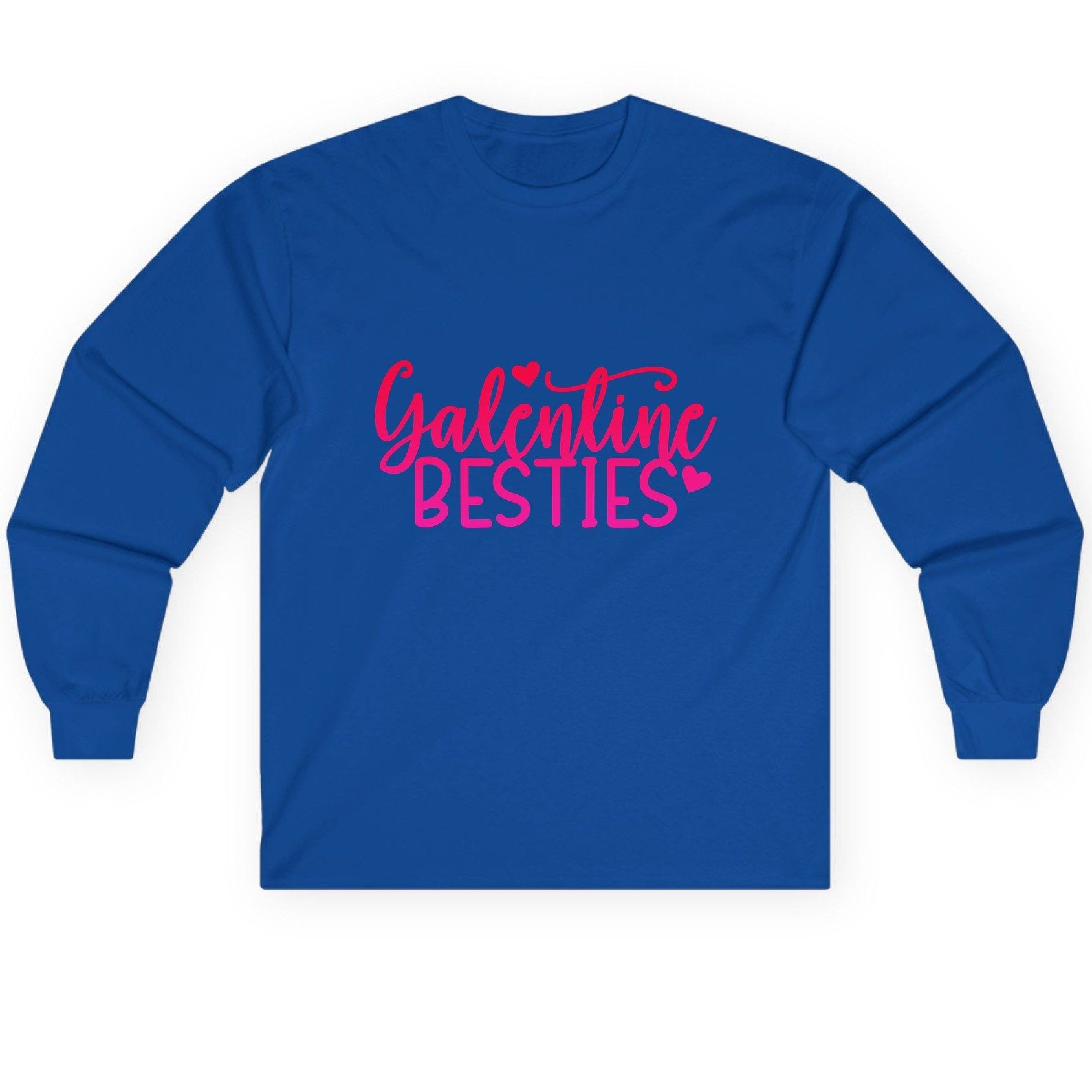Galentine Besties galentine's day Long Sleeve Tee Royal product mockup